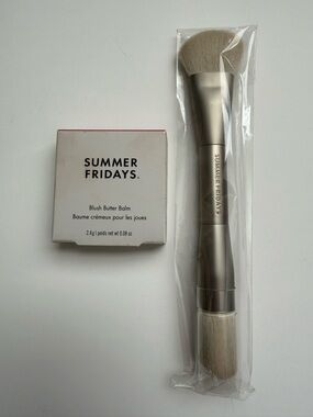 Summer Fridays Blush Butter Balm with Dual-Ended Brush - Dusty Rose